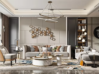 modern living room 3d model