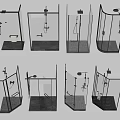 Contemporary Shower Sauna Designs With Glass Enclosures And Various Shape Configurations