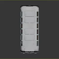 minibus minivan driverless bus school bus van box car 3d model