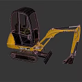 Yellow SANY 5018 Small Excavator With Black Cab And Crawler Tracks