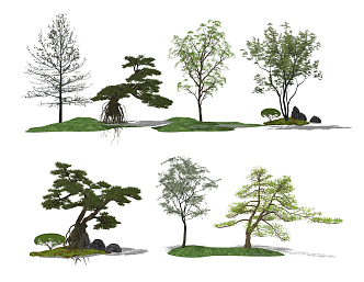 modern tree landscape tree arbor 3d model