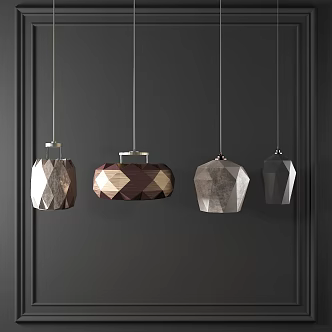 Industrial wind chandelier 3d model