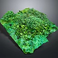 Detailed Realistic Green Terrain Model Showcasing Lush Vegetation And Undulating Landforms