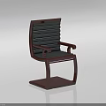 Modern Single Chair With Wooden Frame Black Cushion And Armrests Design