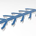 Industrial assembly line automatic assembly line belt line automatic transmission line 1548 3d model