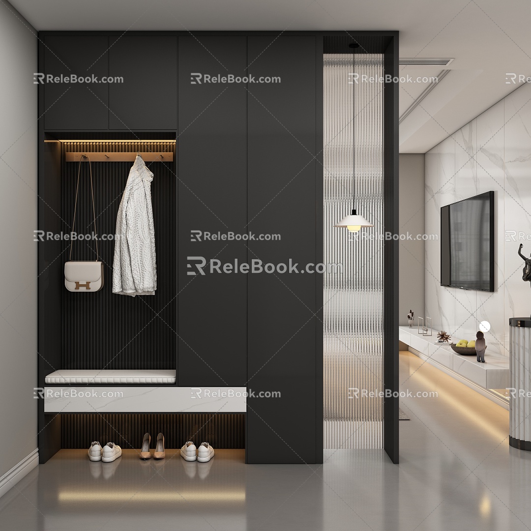 Entrance cabinet aisle partition 3d model