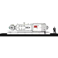 Space Station Core Module Detailed Structure With Technical Equipment And Design