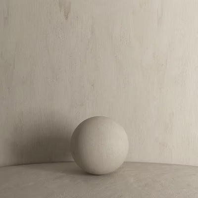 White Textured Sphere Component On Neutral Surface With Light Wall 3d model