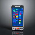 Rugged Electronic Smartphone Displaying Colorful App Icons On Screen And Physical Buttons