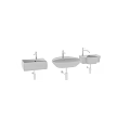 Modern Bathroom Sinks With Different Shapes Above Counter And Faucets