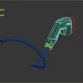 Black Electric Vehicle Charging Gun With Flexible Cable And Modern Design