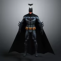 Detailed Batman Costume With Cape Bat Symbol And Utility Belt Design