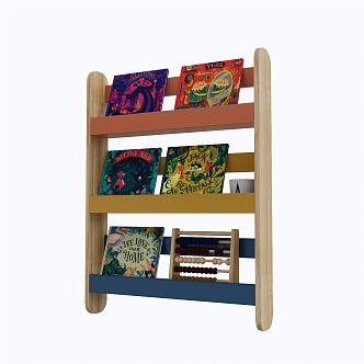 Modern Storage Rack Children's Storage Rack 3d model