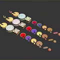 Scientists Studying Biological Cell Models With 3D Rendered Structures And Colors