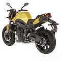 Yellow And Black Sport Motorcycle With Sleek Design
