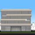 Modern Industrial Factory Building Multi-storey Factory Building Modern Factory Building Square Factory Building Multi-storey Office 3d model