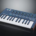 Modal Skulpt Music Synthesizer With Compact Keyboard And Performance Control Knobs