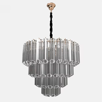 Modern crystal chandelier 3d model
