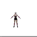 Woman In Black Bodysuit With Heart Design Rainbow Stripes Purple Arm Sleeves And Colorful Socks
