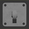 Precision Engineered Metal Mounting Bracket Featuring Square Base Vertical Hole And Multiple Mounting Holes