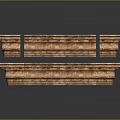 Stone Architectural Decorative Components With Brown Layered Carved Textures