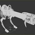 Mechanical Ostrich Reconnaissance Robot Biped Robot 3d model