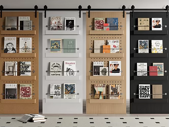 Modern barn door barn sliding door sliding door sliding door magazine door book 3d model
