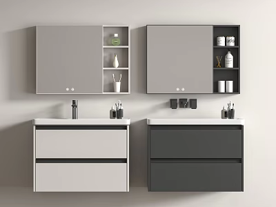 Modern bathroom cabinet 3d model