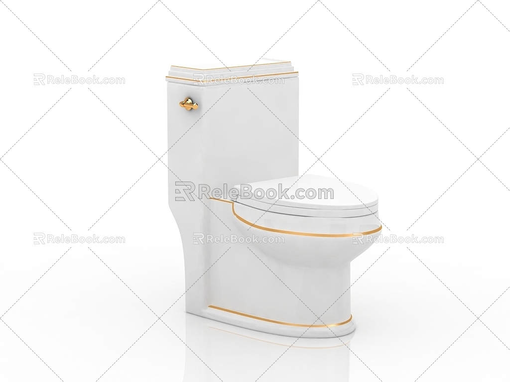 Modern toilet seat 3d model