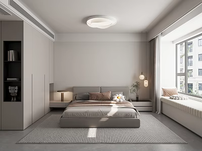 Modern Bathroom Interior With Sleek White Vanity And Glass Shower Enclosure 3d model