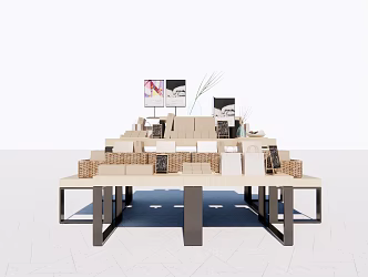 Modern ground pile supermarket pile head 3d model