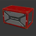 Red Heavy Duty Cargo Box MPC 128 With Gray Panels And Reinforced Design