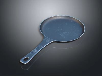 Heavy Duty Cast Iron Frying Pan For Everyday Kitchen Cooking With Ergonomic Handle 3d model