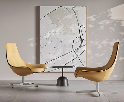 matteograssi Sofa Chair Leather Leisure Chair Decorative Painting Corner 3d model