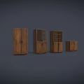 Wooden Storage Cabinets With Open And Closed Door Designs For Home Organization