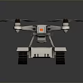 Modern Robotic Unmanned Hybrid Vehicle Featuring Tank Tracks And Drone Propellers
