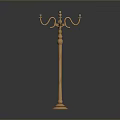 Elegant Golden Coat Rack With Multiple Hooks And White Base Design