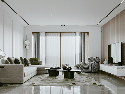 modern living room model