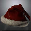 Traditional Red Santa Hat With White Fluffy Trim And Soft Plush Fabric Design