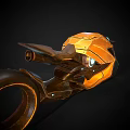Futuristic Yellow And Black Motorcycle With Sleek Design And Illuminated Accents