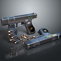 pistol semi-automatic pistol automatic pistol modern weapon hot weapon hot weapon gun military 3d model