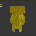 Elephant Headed Doctor Character Standing Holding Medical Clipboard In White Coat