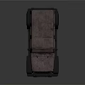 Classic Gray Jeep Off Road Vehicle With Red Wheels And Hardtop Design