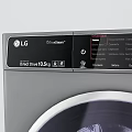 LG Front Load Washing Machine With Gray Finish And Digital Control Panel