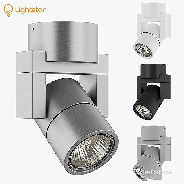 Adjustable Modern Ceiling Spotlights In Brushed Nickel Finish With Sleek Design 3d model 