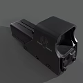 Compact Black EOTech Holographic Tactical Weapon Sight with Adjustment Knobs and Buttons 3d model