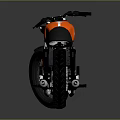 Vintage Orange And Black Motorcycle Featuring Classic Leather Seat And Retro Body Design