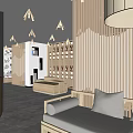 Modern Tobacco And Liquor Store Interior With Shelves And Display Cabinets