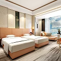 Luxury Modern Hotel Room Interior With Marble Bathroom Bathtub Large Windows Mirrors And Chandelier