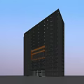 Modern Hotel Building Exterior Design With Vertical Lines And Sleek Facade